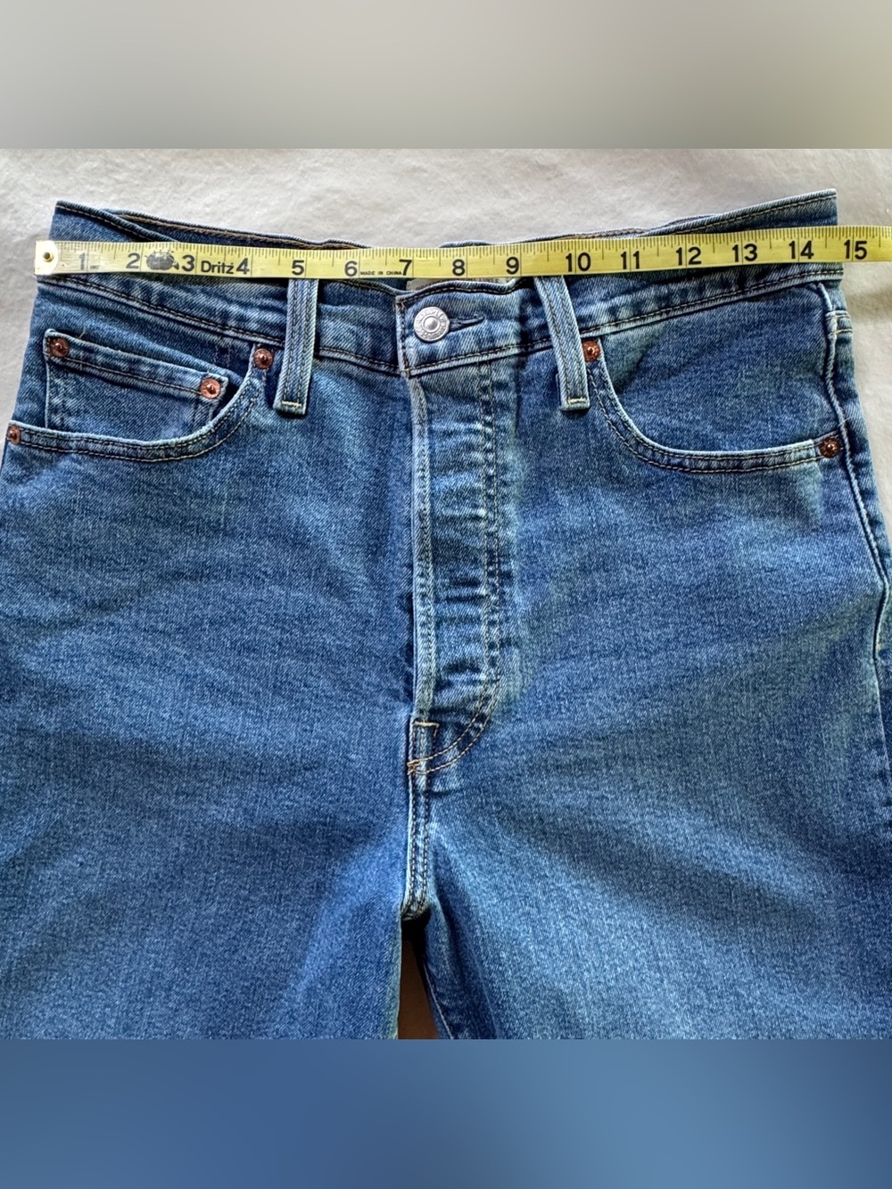LEVI’S Ribcage Straight Ankle Button-Fly Med Wash Jeans W30 L27 - Picture 7 of 17